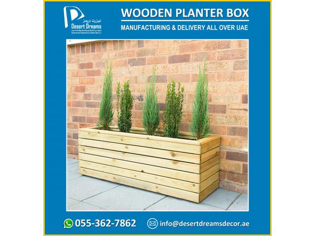 Decorative Wooden Planter Box Manufacturer and Supplier All Over Uae.