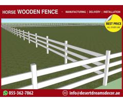 Tall Height Wooden Fencing | Long Area Wooden Fence | White Picket Fence Uae.