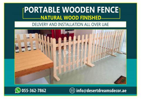 Portable Wooden Fence | Free Standing Fence | Rental Fence Suppliers in Uae.