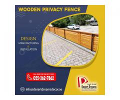 Best Price Wooden Fencing Work in UAE | Garden Fencing | landscaping Work Dubai.