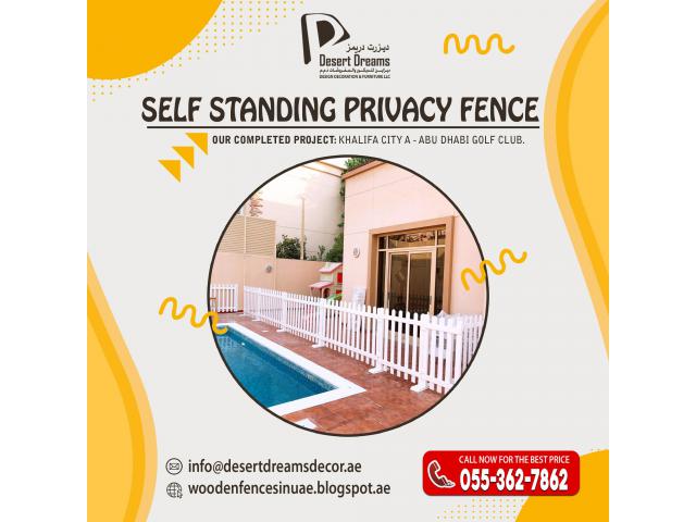 Decorative Wooden Fence Supplier in Uae | Free Standing Fence | Solid Wood Fence.