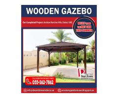 Sitting Area Wooden Gazebo in Uae | Wooden Gazebo Arabian Ranches, Dubai, UAE.