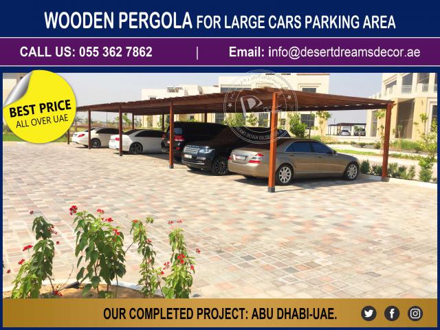 Sun Shades Car Parking Pergola in Abu Dhabi, UAE.