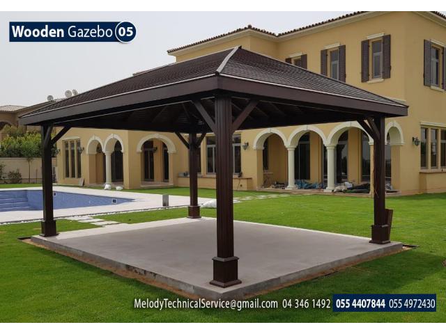 Garden Gazebo in Dubai | Wooden Roof Gazebo | Gazebo Suppliers In UAE