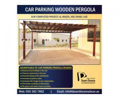 Car Parking Wooden Pergola in Uae | Reduces Heat Buildup Inside The Car.