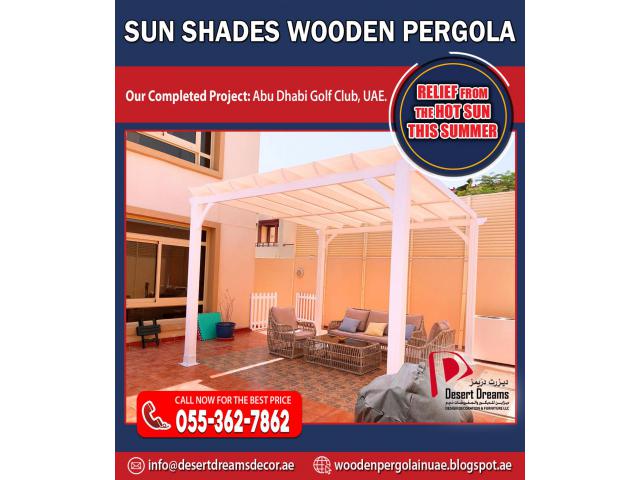 Backyard Pergola Design Uae | Sun Shades Pergola | Sitting Area Pergola Uae.