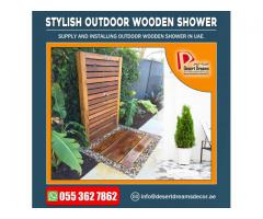 Outdoor Wooden Shower | Outdoor Shower Enclosure in Uae | Shower Room.