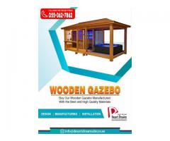 Supply and Install Wooden Gazebo in Dubai, Abu Dhabi, Ajman, Al Ain, UAE.
