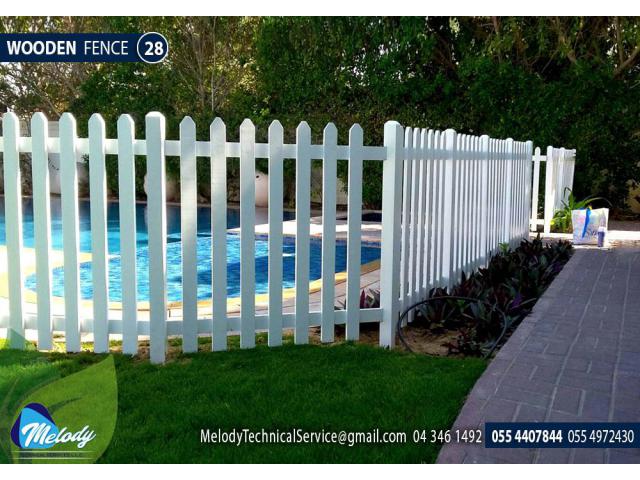 Picket fence In Dubai | School Play Ground Fence | Wooden Fence in Dubai