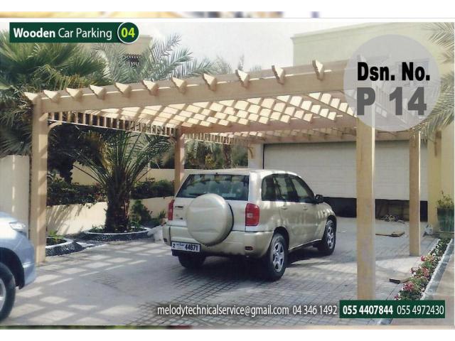 Wooden Car Parking Shades in Dubai | Car Parking Wooden Shades in Abu Dhabi