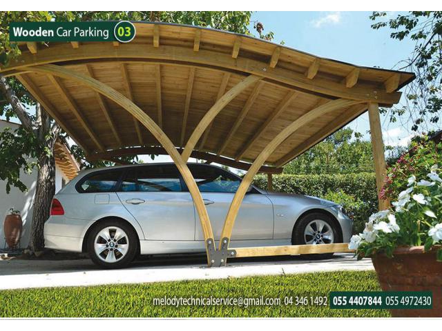 Wooden Car Parking Shades in Dubai | Car Parking Wooden Shades in Abu Dhabi