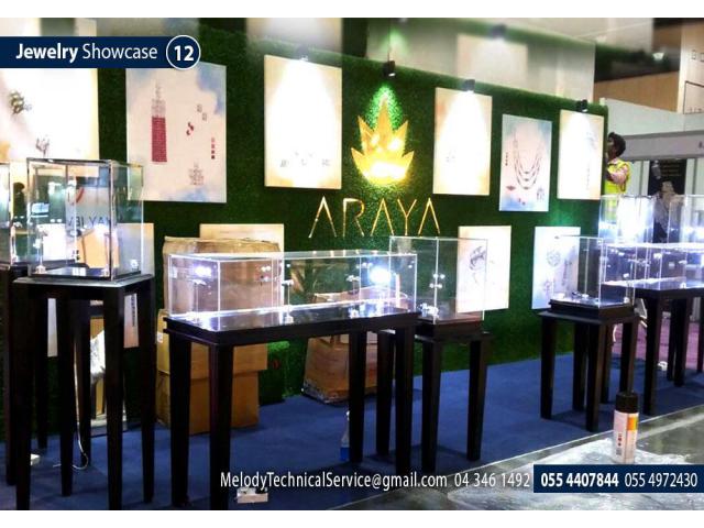 Rental Jewelry Showcase in Dubai | Wooden Display Stand in Dubai