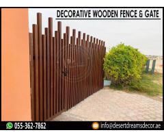 Wooden Fences Around Swimming Pool Area | Wall Mounted Fences | UAE.