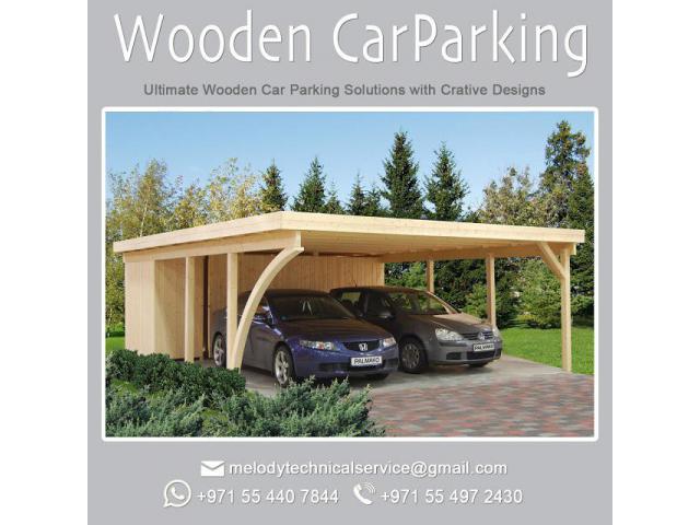 Wooden Car Parking | Car Parking Pergola Suppliers | Car Parking Shade in Abu Dhabi |