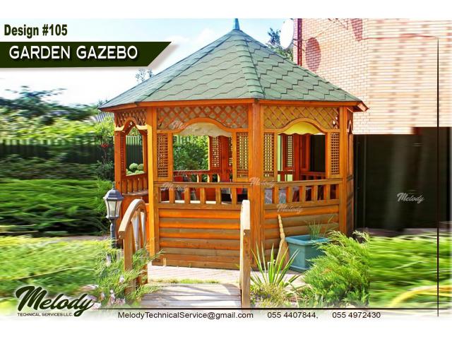 Clay Stone Roof Gazebo in Dubai | Wooden Roof Gazebo | Garden Gazebo in Dubai