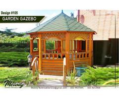 Clay Stone Roof Gazebo in Dubai | Wooden Roof Gazebo | Garden Gazebo in Dubai