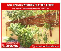 Wall Topper in Uae | Wooden Slatted Fences in Uae.