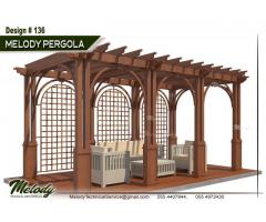 Wooden Pergola Suppliers Abu Dhabi | Pergola in Khalifa City | Seating Area Pergola