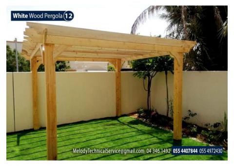 Wooden Pergola in Abu Dhabi | Garden Pergola | Pergola Suppliers