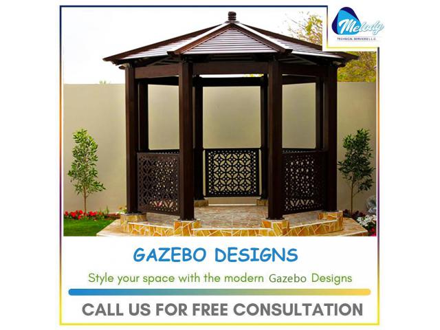 Gazebo At Swimming Pool | Gazebo Suppliers In UAE | Wooden gazebo in Abu Dhabi