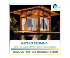 Gazebo At Swimming Pool | Gazebo Suppliers In UAE | Wooden gazebo in Abu Dhabi