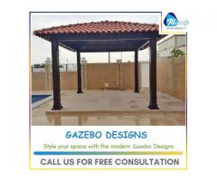 Gazebo At Swimming Pool | Gazebo Suppliers In UAE | Wooden gazebo in Abu Dhabi