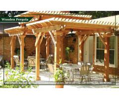 Wooden Pergola Suppliers in Dubai | Seating Area Pergola | Pergola Main Contractor in UAE