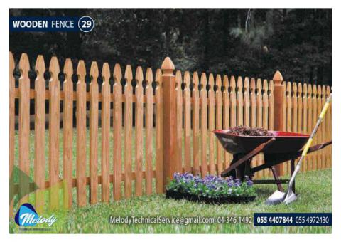 Garden Fence in Dubai | Picket Fence in Dubai | Wooden Fence in Dubai