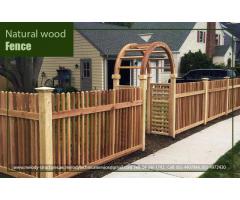 Garden Fence in Dubai | Picket Fence Suppliers | Wall Attached Fence | Natural Wood Fence in UAE