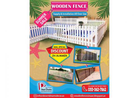 Garden Wooden Fences Uae | Swimming Pool Fences | Events Fences Dubai.