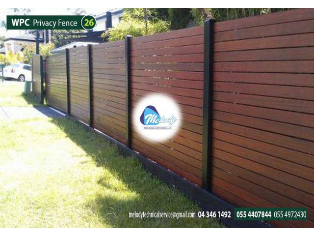 WPC Fence in Dubai | WPC Privacy Fencing | WPC Wall Attached Fence | WPC Fence in Abu Dhabi, UAE