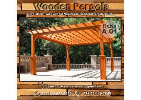 Pergola | Wooden Pergola Suppliers in Abu Dhabi | Pergola in Khalifa City | BBQ Pergola