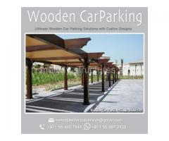 Wooden Car Parking Suppliers in Abu Dhabi | Mashrabiya Car Parking in Khalifa City