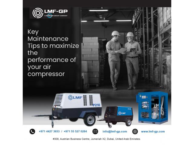 Key Maintenance Tips to maximize the performance of your air compressor