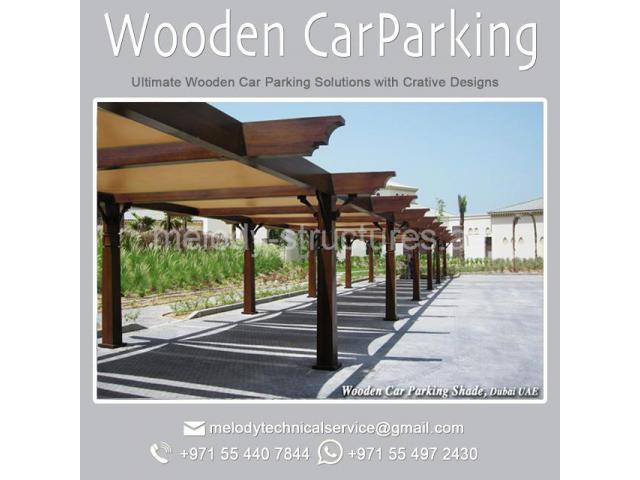 Wooden Car Parking Shade Suppliers in Abu Dhabi | Mashrabiya Car Parking in Abu Dhabi