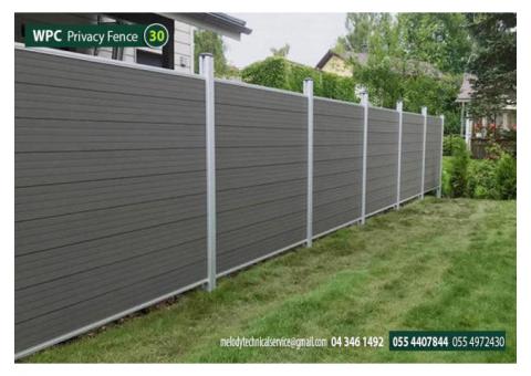 WPC Fence Suppliers in Abu Dhabi | WPC Privacy Fence | WPC Wall Mounted Fence