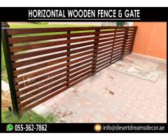 Long Area Wooden Fences in Abu Dhabi | White Picket Fences | Multi-Color Fences.