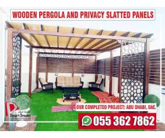 Wooden Roof Pergola in Uae | Wooden Pergola Abu Dhabi | Wooden Pergola Al Ain.