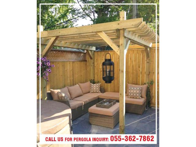 Free Standing Pergola in Uae | Wall Attached Pergola | Pergola in School in Abu Dhabi.