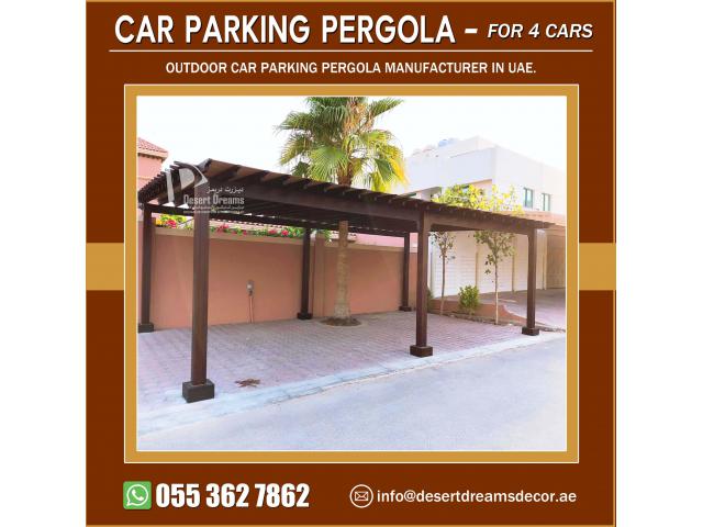 Abu Dhabi Villa Car Parking Shades | Parking Wooden Structures in Uae.