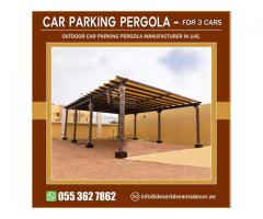 Abu Dhabi Villa Car Parking Shades | Parking Wooden Structures in Uae.