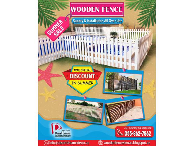 Wooden Fence and Arbors in Uae | Slatted fence | Garden Fence | Abu Dhabi.