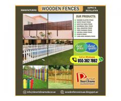 Wooden Slatted Fences | Wall Boundary Fences | Outdoor Fences Abu Dhabi.