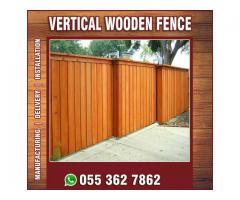 Vertical Wooden Fences in Uae | Horizontal Wooden Fences in Uae.