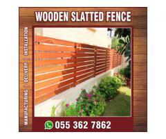 White Color Fences | Natural Wood Fences | Garden Fencing Works Uae.