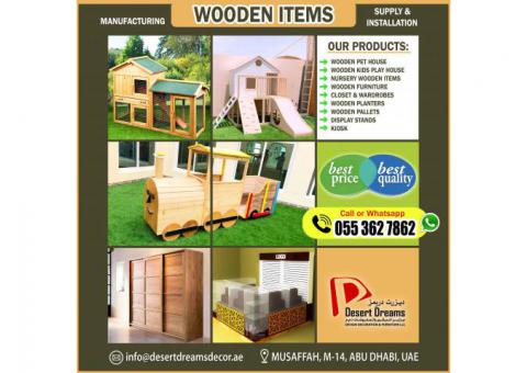 Wooden Furniture Suppliers in Uae | Kids Play Wooden Items | Wooden Planters.