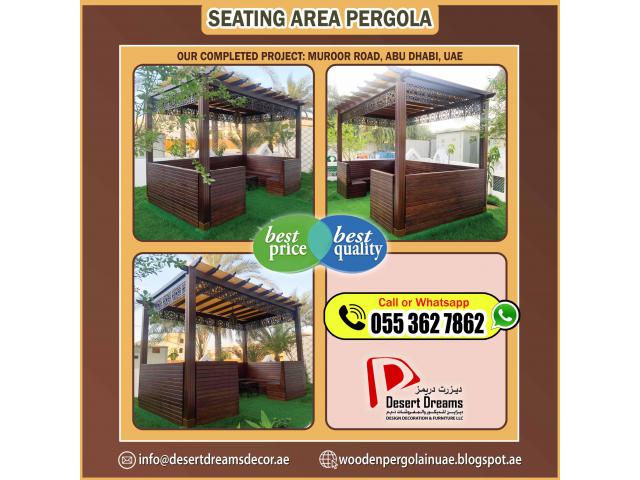 Walk-Way Area Pergola in Uae | Wooden Pergola Installation and Manufacturing.