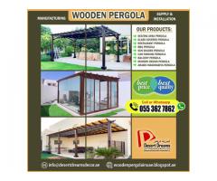 Walk-Way Area Pergola in Uae | Wooden Pergola Installation and Manufacturing.