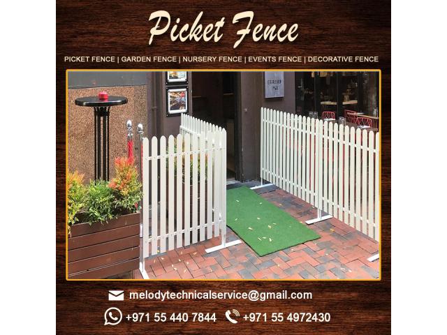 Wooden Fence in Dubai | WPC Fence Suppliers | Garden Fence | Picket Fence | Restaurant Fence in UAE