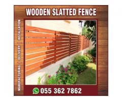 Wall Mounted Fence in Uae | Wooden Slatted Fence | White Picket Fence.